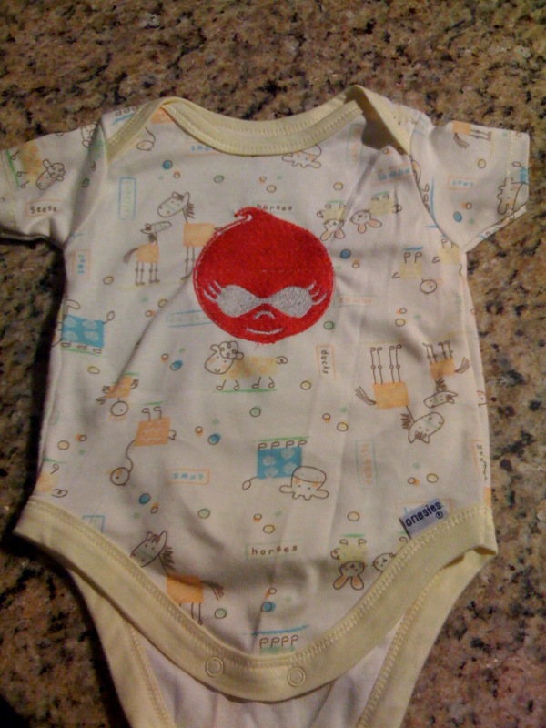 Embroidered Drupalchix onesie